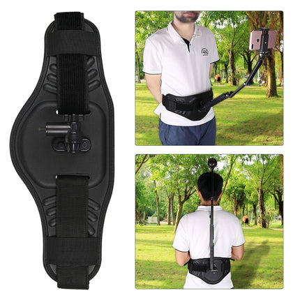 Waist Belt Mount Strap with Adapter & Screw for GoPro HERO10 Black / HERO9 Black / HERO8 Black / HERO7 /6 /5 /5 Session /4 Session /4 /3+ /3 /2 /1, Insta360 ONE R, DJI Osmo Action and Other Action Cameras(Black)-garmade.com