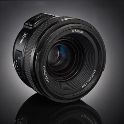 YONGNUO YN35MM F2C 1:2 AF/MF Wide-Angle Fixed/Prime Auto Focus Lens for Canon EOS EF Lens (Black)-garmade.com
