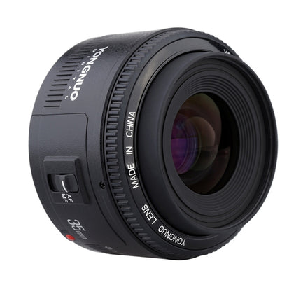YONGNUO YN35MM F2N 1:2 AF/MF Wide-Angle Fixed/Prime Auto Focus Lens for Nikon DSLR Cameras(Black)-garmade.com