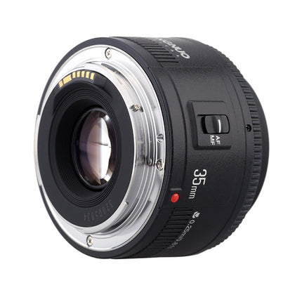 YONGNUO YN35MM F2N 1:2 AF/MF Wide-Angle Fixed/Prime Auto Focus Lens for Nikon DSLR Cameras(Black)-garmade.com