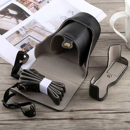 Full Body Camera PU Leather Case Bag with Strap for Fujifilm X-A5 (Black)-garmade.com