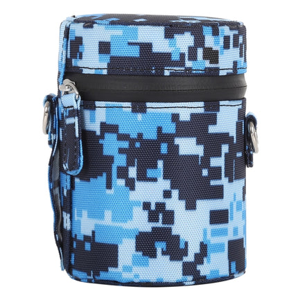 Camouflage Color Small Lens Case Zippered Cloth Pouch Box for DSLR Camera Lens, Size: 11x8x8cm (Blue)-garmade.com