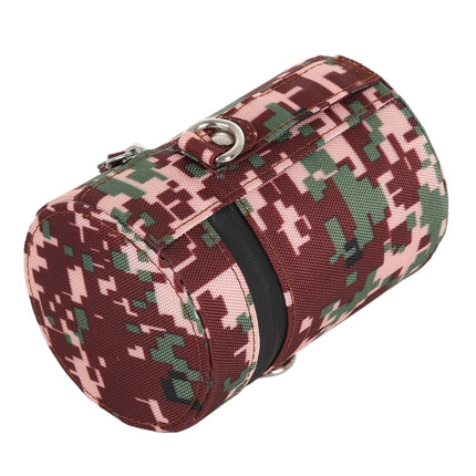 Camouflage Color Small Lens Case Zippered Cloth Pouch Box for DSLR Camera Lens, Size: 11x8x8cm (Brown)-garmade.com