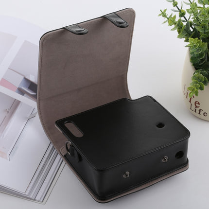 Retro Style Full Body Camera PU Leather Case Bag with Strap for FUJIFILM instax SQUARE SQ6 (Black)-garmade.com