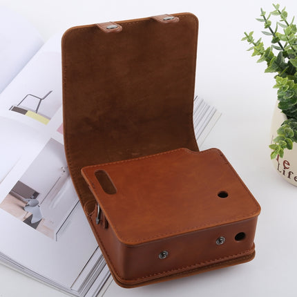 Retro Style Full Body Camera PU Leather Case Bag with Strap for FUJIFILM instax SQUARE SQ6 (Brown)-garmade.com