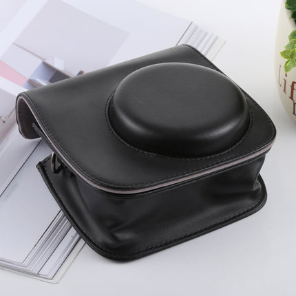 Retro Style Full Body Camera PU Leather Case Bag with Strap for FUJIFILM instax mini 9 / mini 8+ / mini 8(Black)-garmade.com