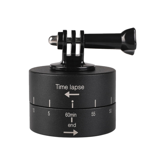 360 Degree Auto Rotation 60 Minutes Time Lapse Stabilizer Tripod Head Adapter for GoPro(Black)-garmade.com
