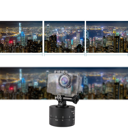 360 Degree Auto Rotation 60 Minutes Time Lapse Stabilizer Tripod Head Adapter for GoPro(Black)-garmade.com