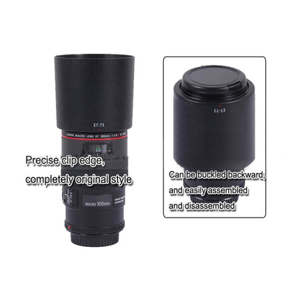 ET-73 Lens Hood Shade for Canon EF100/2.8L IS USM Macro Lens-garmade.com