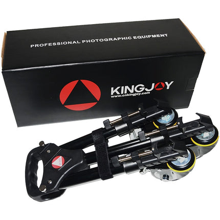 Kingjoy VX-600D Aluminium Alloy Camera Big Foot Wheel Tripod Pulley Base-garmade.com