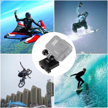 GP244-B Aluminum Mount for GoPro HERO10 Black / HERO9 Black / HERO8 Black /7 /6 /5 /5 Session /4 Session /4 /3+ /3 /2 /1, DJI Osmo Action, Xiaoyi and Other Action Cameras and NVG Mount Base-garmade.com