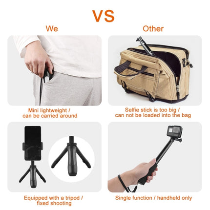 GP446 Multifunctional Mini Fixed Tripod for GoPro HERO10 Black / HERO9 Black / HERO8 Black /7 /6 /5 /5 Session /4 Session /4 /3+ /3 /2 /1, DJI Osmo Action, Xiaoyi and Other Action Cameras(Red)-garmade.com
