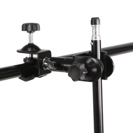 C-Type 2 in 1 Camera Umbrella Holder Clip Clamp Bracket Support for Tripod Light Stand Outdoor Photography-garmade.com