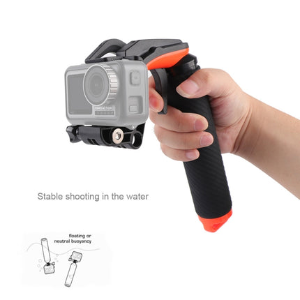 Shutter Trigger + Floating Hand Grip Diving Buoyancy Stick with Adjustable Anti-lost Strap & Screw & Wrench for DJI Osmo Action-garmade.com