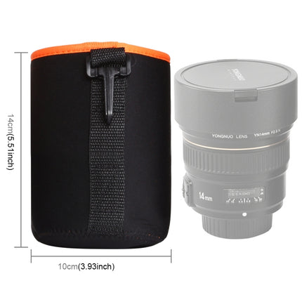 SLR Camera Lens Bag Micro Single Lens Bag Lens Inner Bile Bag Waterproof Protective Case Plus Velvet Thickening, Diameter: 10cm, Height: 14cm(Orange)-garmade.com