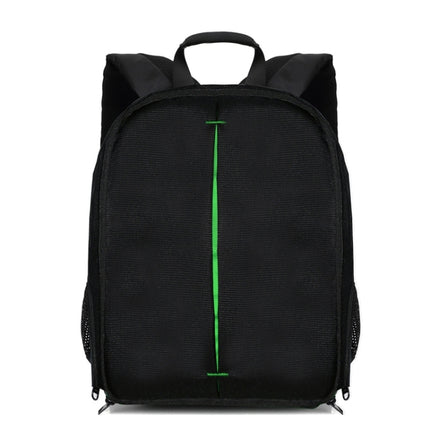 DL-B028 Portable Casual Style Waterproof Scratch-proof Outdoor Sports Backpack SLR Camera Bag Phone Bag for GoPro, SJCAM, Nikon, Canon, Xiaomi Xiaoyi YI, iPad, Apple, Samsung, Huawei, Size: 27.5 * 12.5 * 34 cm(Green)-garmade.com