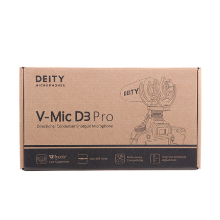 Deity V-Mic D3 Pro Directional Condenser Shotgun Microphone with Shock Mount (Black)-garmade.com