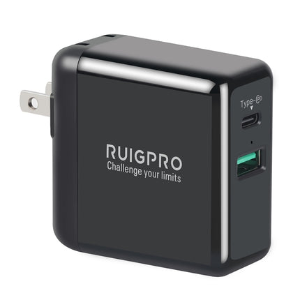 RUIGPRO 5V 3A QC 3.0 + PD Quick Charger Power Adapter for DJI OSMO Action, US Plug-garmade.com