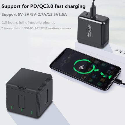 RUIGPRO 5V 3A QC 3.0 + PD Quick Charger Power Adapter for DJI OSMO Action, US Plug-garmade.com