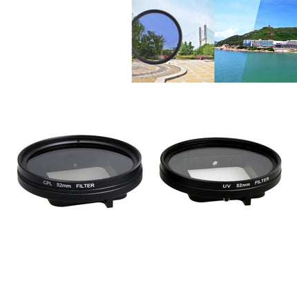For GoPro HERO5 Proffesional 52mm Lens Filter(CPL Filter + Lens Protective Cap + Hex Spanner) & (UV Filter + Lens Protective Cap + Hex Spanner)-garmade.com