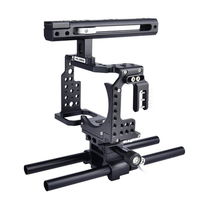 YELANGU CA7 YLG0908A-A Handle Video Camera Cage Stabilizer for Sony A7K & A7X & A73 & A7S & A7R & A7RII & A7SII(Black)-garmade.com