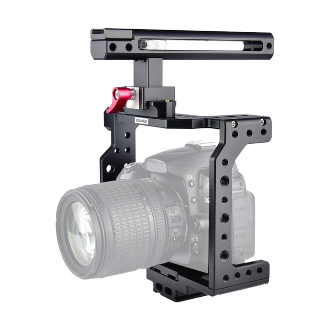 YELANGU C8 YLG0910 Handle Video Camera Cage Stabilizer(Black)-garmade.com