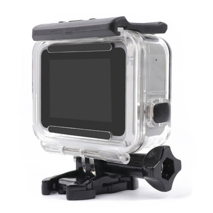 For GoPro HERO7 White /Silver Skeleton Housing Side Hollow Protective Case with Buckle Basic Mount & Screw(Transparent)-garmade.com