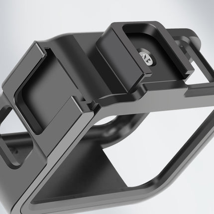 RUIGPRO for GoPro HERO8 Black Aluminium Alloy Standard Border Frame Mount Protective Case with Buckle Basic Mount & Screw(Black)-garmade.com
