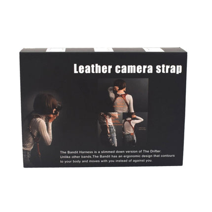 Quick Release Anti-Slip Shoulder Leather Harness Camera Strap with Metal Hook for SLR / DSLR Cameras (Right Shoulder)-garmade.com