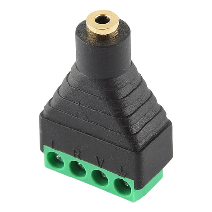 2.5mm Female Plug 4 Pin Terminal Block Stereo Audio Connector-garmade.com
