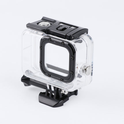 For GoPro HERO8 Black 45m Waterproof Housing Protective Case with Buckle Basic Mount & Screw (Transparent)-garmade.com