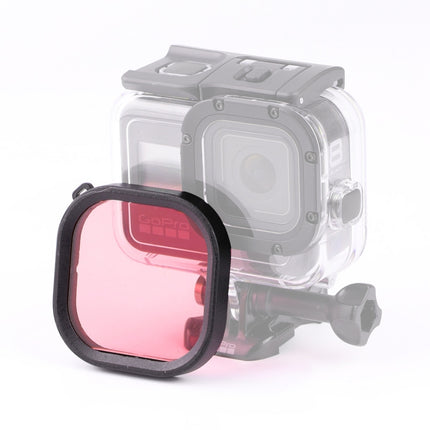Square Housing Diving Color Lens Filter for GoPro HERO8 Black Original Waterproof Housing (Pink)-garmade.com