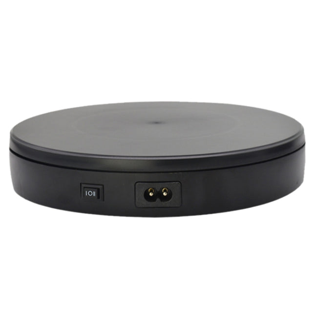 22cm Electric Rotating Turntable Display Stand Live Video Shooting Props Turntable Jewelry Shoes Display Platform (Black)-garmade.com