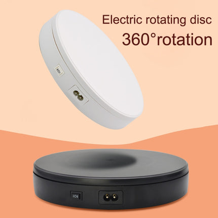 22cm Electric Rotating Turntable Display Stand Live Video Shooting Props Turntable Jewelry Shoes Display Platform (White)-garmade.com