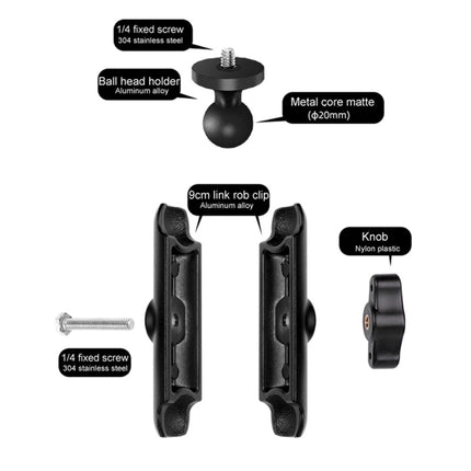9.0cm Connecting Rod 20mm Ball Head Motorcycle Rearview Mirror Screw Hole Fixed Mount Holder with Tripod Adapter & Screw for GoPro HERO10 Black / HERO9 Black / HERO8 Black /HERO7 /6 /5, DJI Osmo Action,Xiaoyi and Other Action Cameras(Black)-garmade.com