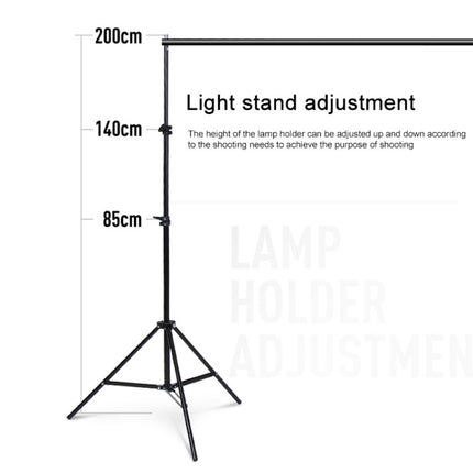 200x200cm Photo Studio Background Support Stand Backdrop Crossbar Bracket Kit-garmade.com
