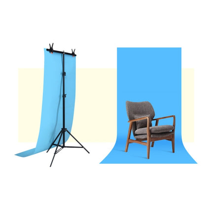 70x200cm T-Shape Photo Studio Background Support Stand Backdrop Crossbar Bracket Kit with Clips, No Backdrop-garmade.com