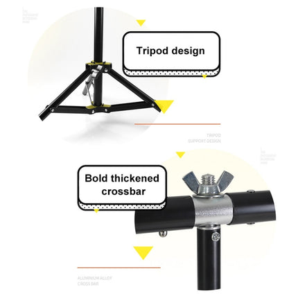 150x200cm T-Shape Photo Studio Background Support Stand Backdrop Crossbar Bracket Kit with Clips, No Backdrop-garmade.com