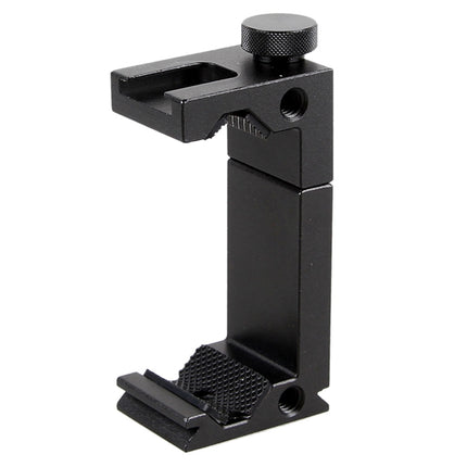 YICHUANG JH-01 Aluminum Alloy Phone Tripod Clip Holder Clamp Adapter for 65-95cm-garmade.com