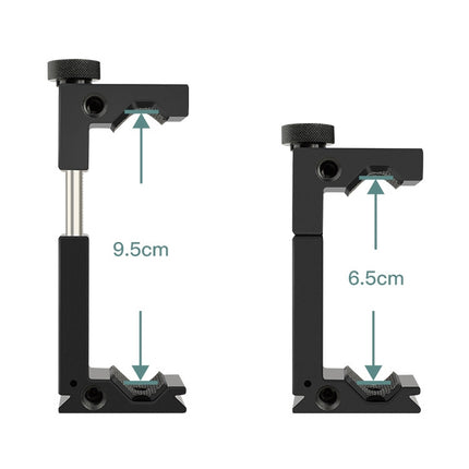 YICHUANG JH-01 Aluminum Alloy Phone Tripod Clip Holder Clamp Adapter for 65-95cm-garmade.com