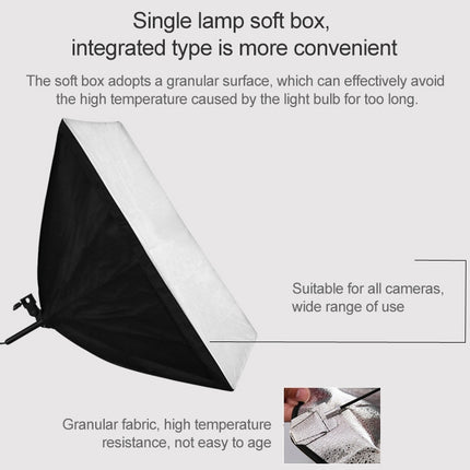 50x70cm Single Light Softbox + 2m Photography Lighting Tripod Mount Stand + Arm Jib Crossbar Bracket Studio Flash Light Set-garmade.com