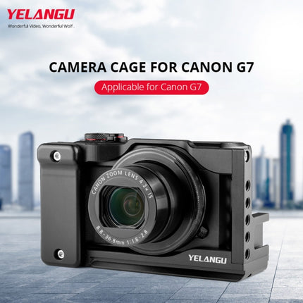 YELANGU C13 YLG0713A Video Camera Cage Stabilizer for Canon Powershot G7X Mark III / G7X3 (Black)-garmade.com