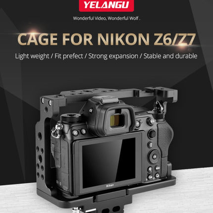 YELANGU C15-A YLG0711A-A01 Video Camera Cage Stabilizer for Nikon Z6 / Z7 (Black)-garmade.com