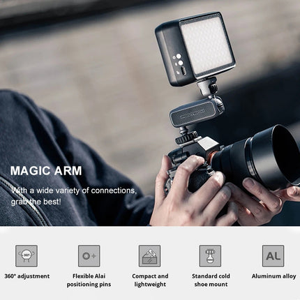 PGYTECH 360 Degree Adjustment Magic Arm Bracket Mount for SLR Camera (Grey)-garmade.com