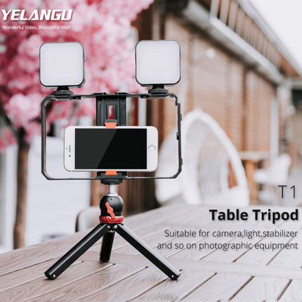 YELANGU T1 YLG1202A Pocket Mini Metal Desktop Tripod Mount with 360 Degree Ball Head for DSLR & Digital Cameras (Black)-garmade.com