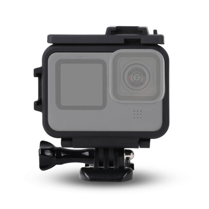 For GoPro HERO10 Black / HERO9 Black Plastic Frame Mount Protective Case with Base Buckle & Long Screw(Black)-garmade.com