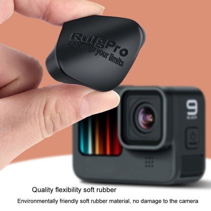 RUIGPRO for GoPro HERO10 Black / HERO9 Black Soft Rubber Scratch-resistant Camera Lens Protective Cap Cover (Black)-garmade.com