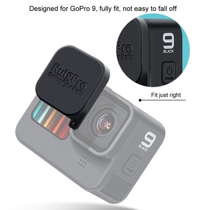 RUIGPRO for GoPro HERO10 Black / HERO9 Black Soft Rubber Scratch-resistant Camera Lens Protective Cap Cover (Black)-garmade.com