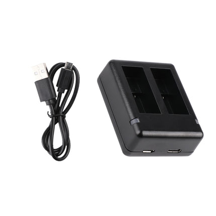 For GoPro HERO9 Black USB Dual Batteries Charger with USB Cable & LED Indicator Light(Black)-garmade.com