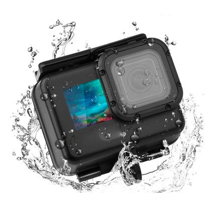 50m Waterproof Housing Protective Case with Buckle Basic Mount & Screw for GoPro HERO10 Black / HERO9 Black (Black)-garmade.com